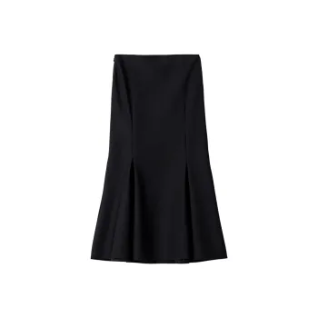 LILIXIUKE Knit Long Skirts Women's Black