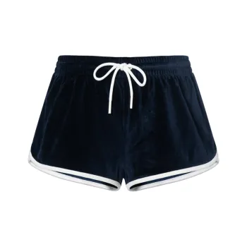 CELINE Triomphe Mini Shorts In Velvet Jersey