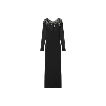 VERSACE Crystal embellished Maxi Dress