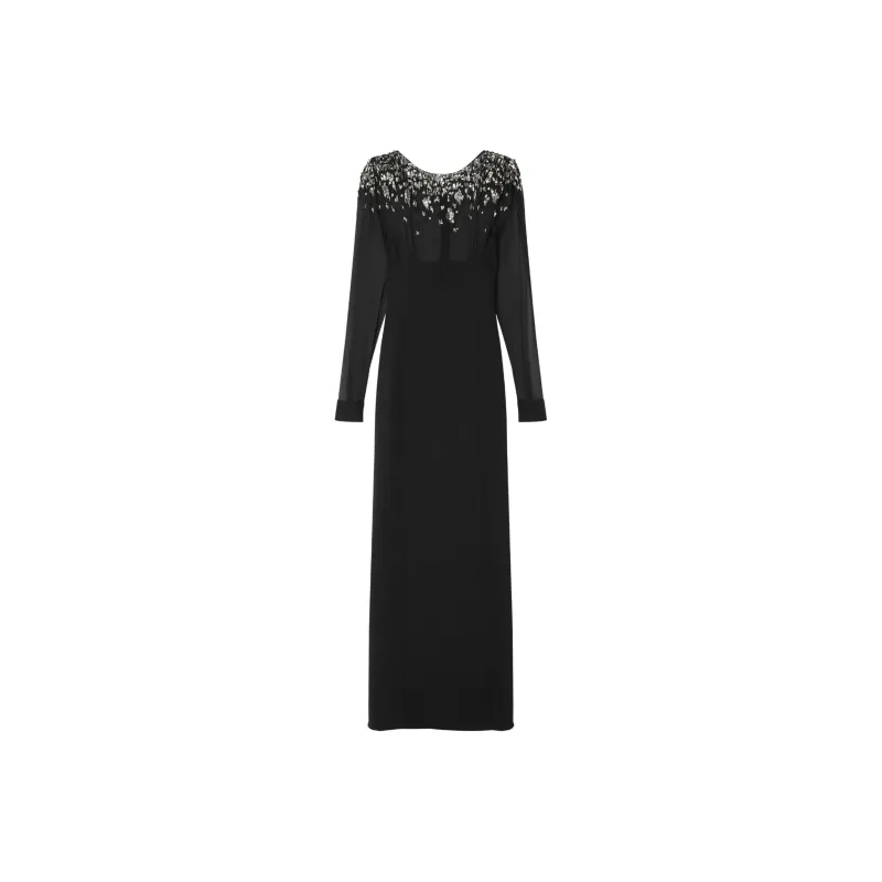 VERSACE Crystal embellished Maxi Dress-0