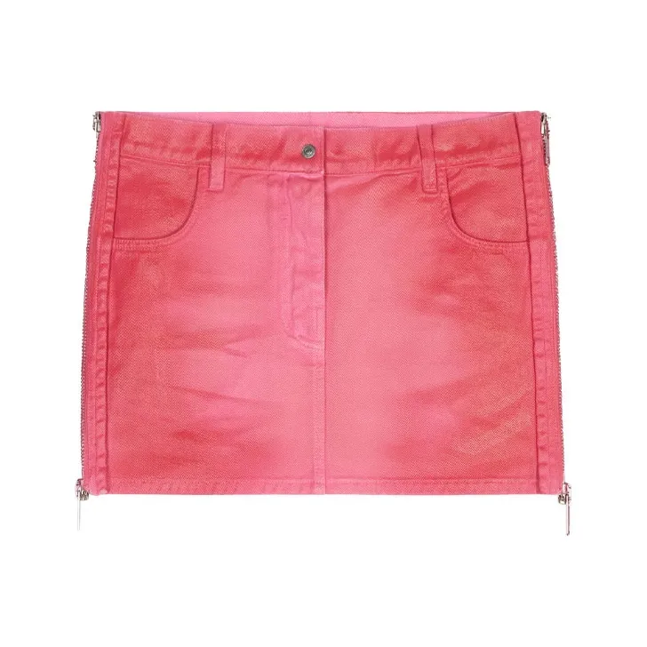 Givenchy Zipped Mini Denim Skirt-0