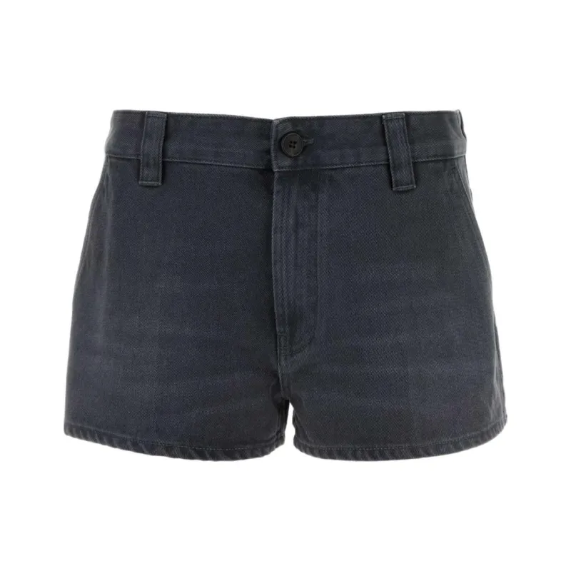 MIU MIU Logo Detailed Shorts-0