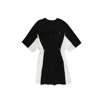 TCH Short Sleeved Dresses Women's Black With White Logo
