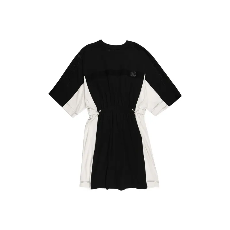 TCH Short Sleeved Dresses Women's Black With White Logo-0