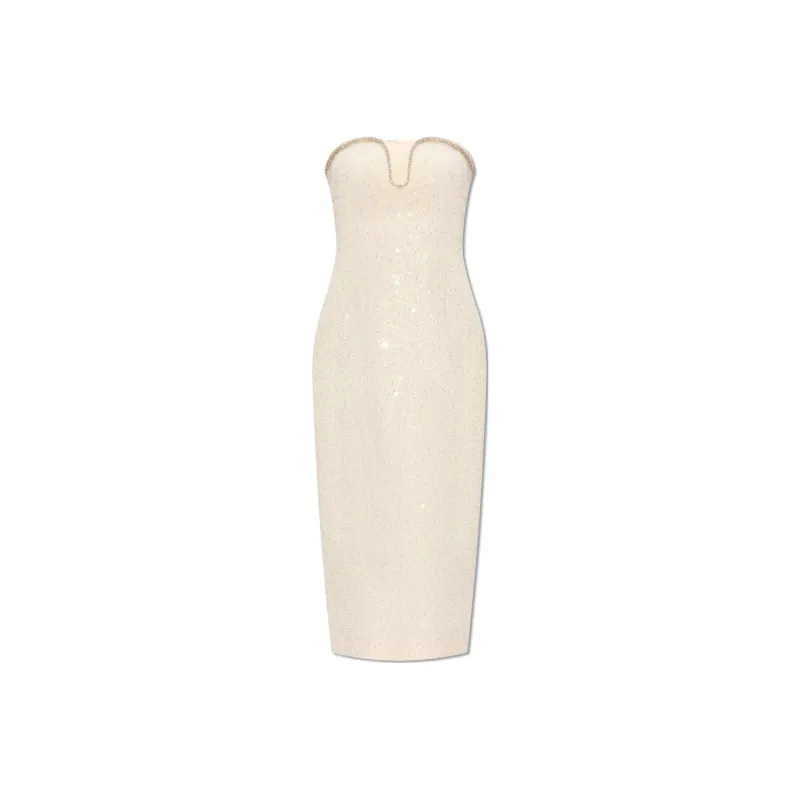 Self portrait Strapless Sequinned Midi Dress-0