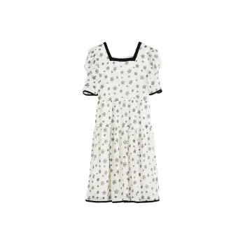 Hang Yi Court Short Sleeved Dresses Women's Apricot