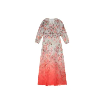 GUESS Long-Sleeved Dresses Women's Pink Print