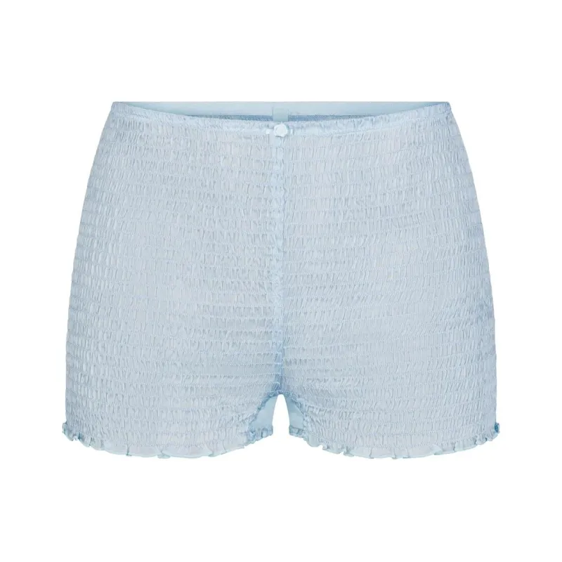 SKIMS ROMANCE SMOCKED SHORT Casual Shorts Women's CELESTE/Sky Blue-0