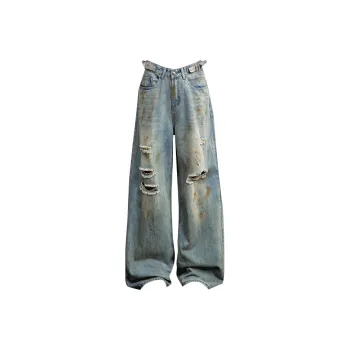 LESS BEARS Jeans Unisex Blue