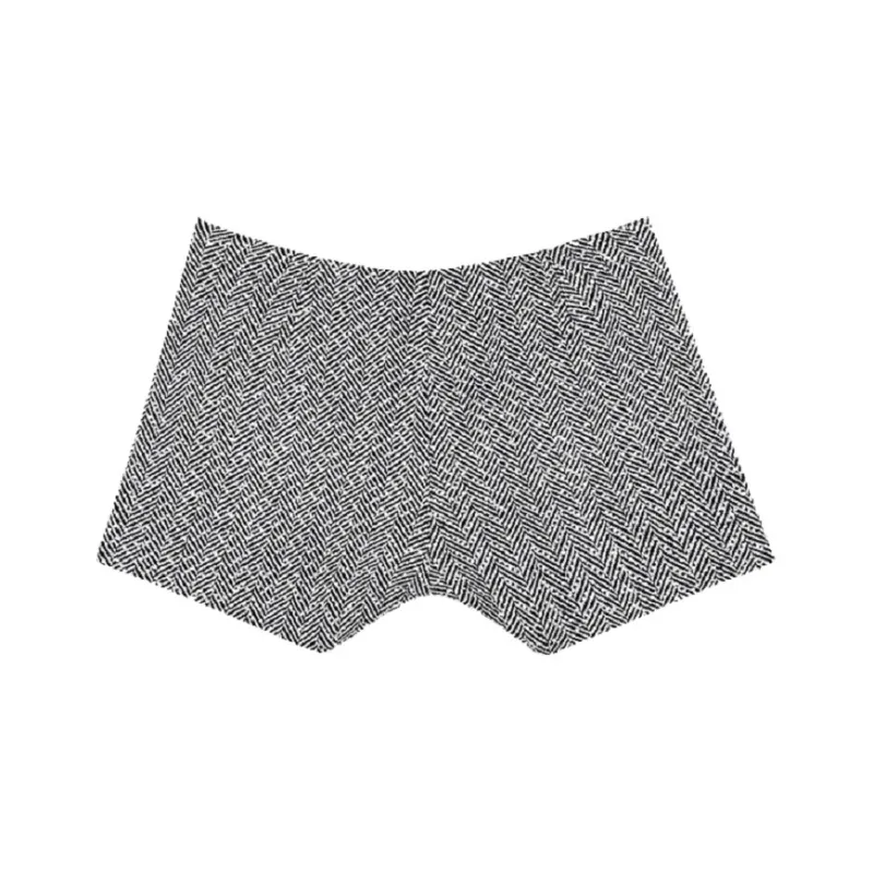 FAIRFAFO Casual Shorts Women's Black White-0