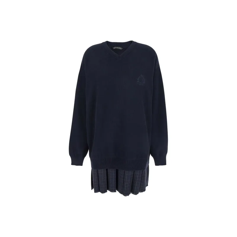 Balenciaga Layered V-Neck Dress-0