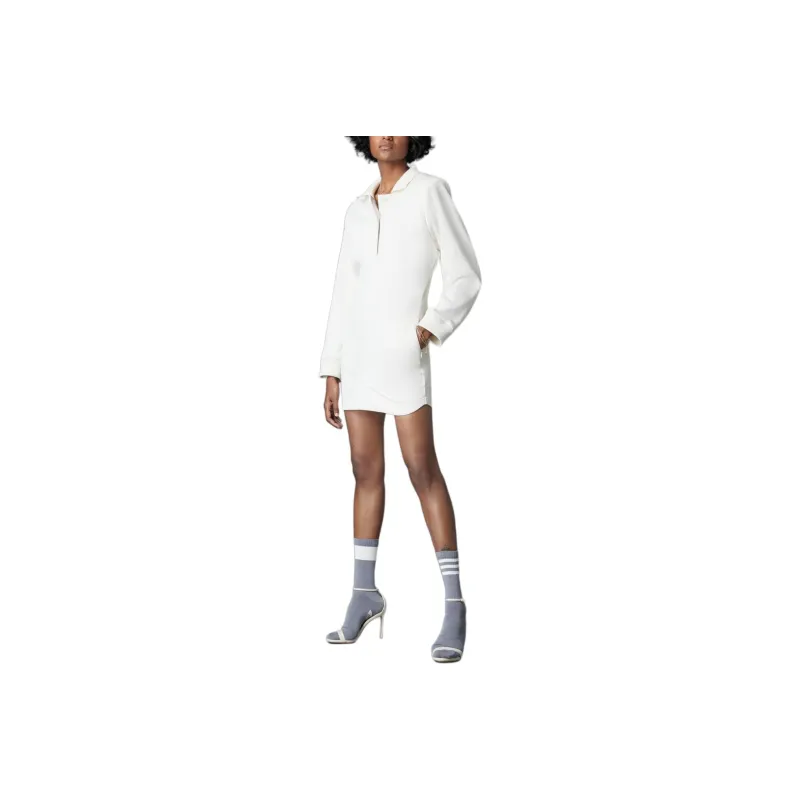 Adidas Originals BLUE VERSION Long Sleeved Dresses Women's Pink White-0