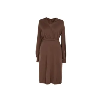ROEYSHOUSE Long Sleeved Dresses Women's Chestnut Brown