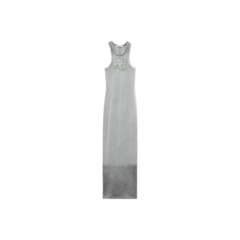 Alexander Wang Stretch Crepe Distressed Maxi Dress-0