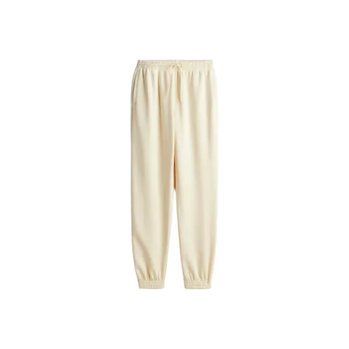H&M Knitted Sports Pants Women's Light Yellow