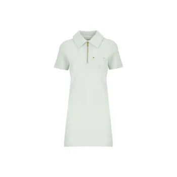 PALM ANGELS Logo Embroidered Mini Polo Dress