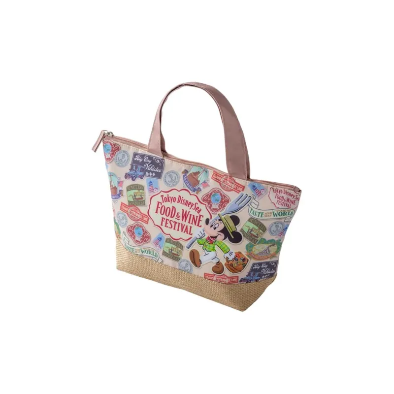 Disney Mickey Series Linen Tote Bag, Shopping Bag, Handbag Unisex Multicolor-0