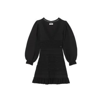 Sandro Long Sleeved Dresses Women's Black