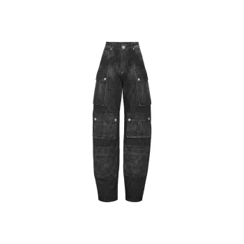 PHILIPP PLEIN Cargo Monogram Strass Jeans
