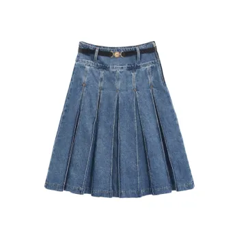 Bebe Denim Long Skirts Women's Blue