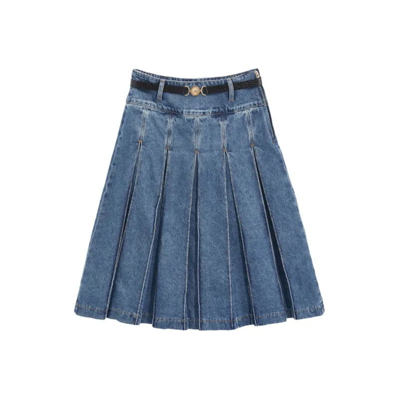Bebe Denim Long Skirts Women's Blue-0