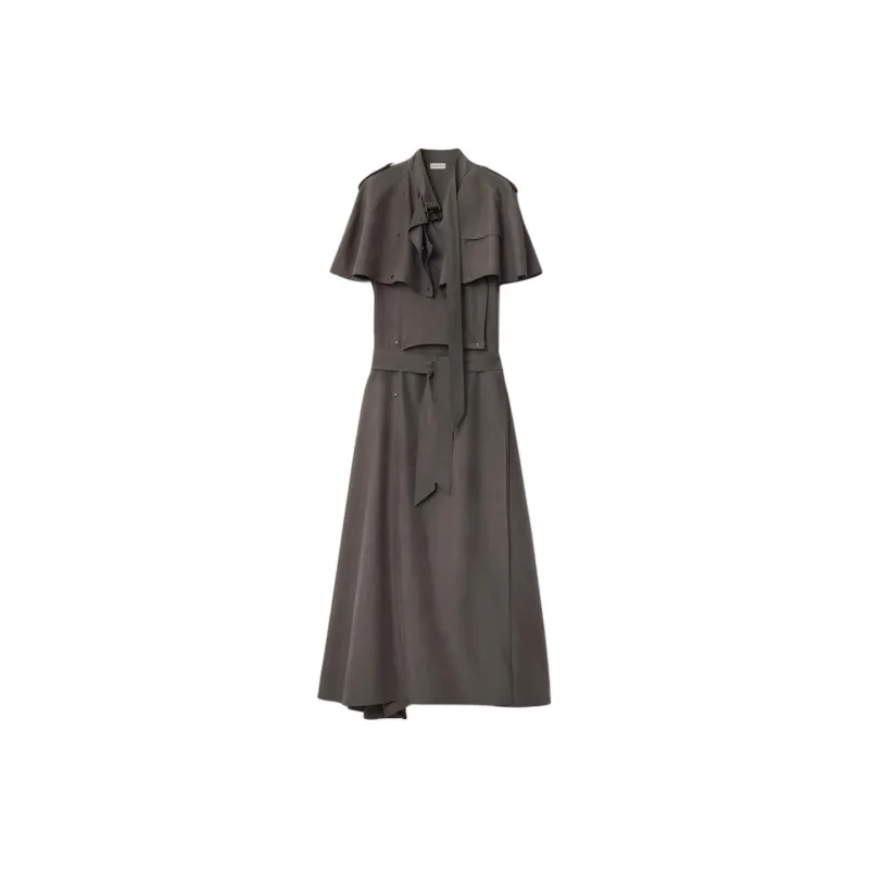 Burberry SS25 Short Sleeved Dress Women's Gray-0