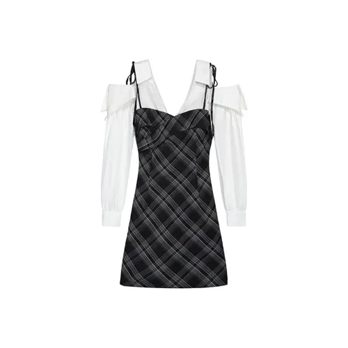 Incolore Long Sleeved Dress Women's White