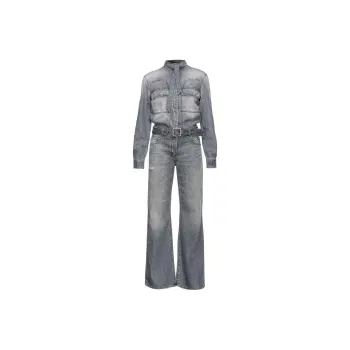 PINKO Bootcut Denim Jumpsuit