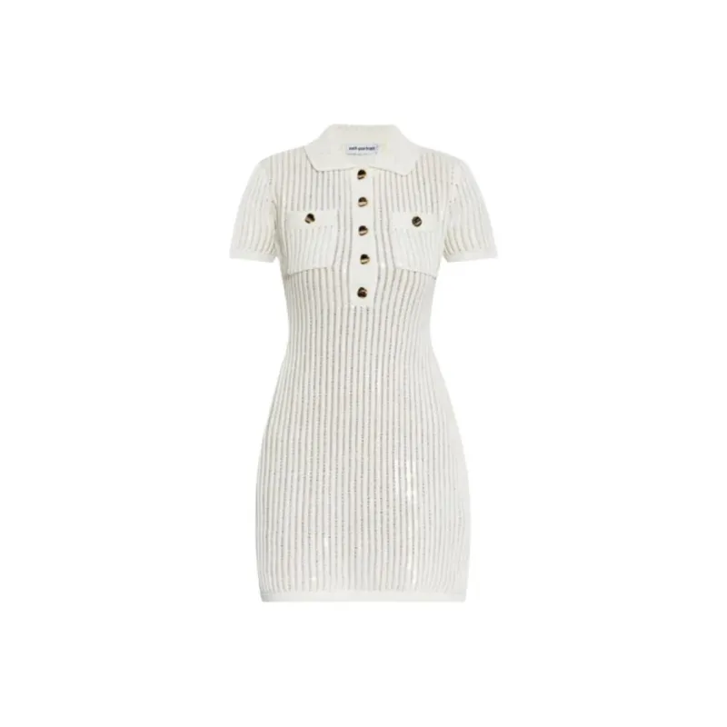 Self portrait Cotton blend Knitted Dress-0