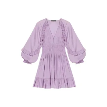 Maje Long-Sleeved Dresses Women's Light Purple