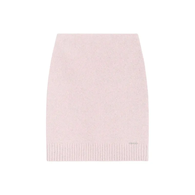 WE11DONE Knit Long Skirts Women's Light Pink-0