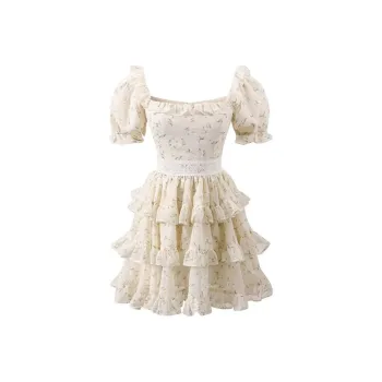 ABCMININ Short Sleeved Dress Women's Image Color