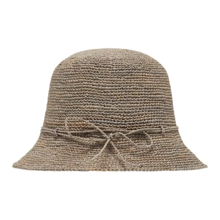 HELEN KAMINSKI Raffia, Cotton, Polyurethane, Nylon, Polyester Bucket Hats Unisex Umber-2