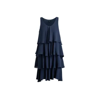 ARMANI EXCHANGE SS23 Sleeveless Dress Women's Navy Blue