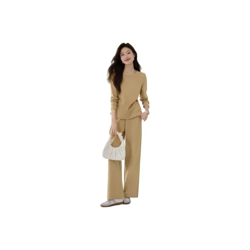 Mo Han Yi Mei Casual Suit Women's Yellow Green