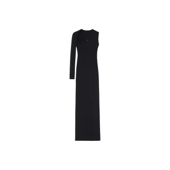 COURREGES Ribbed knit Maxi Dress