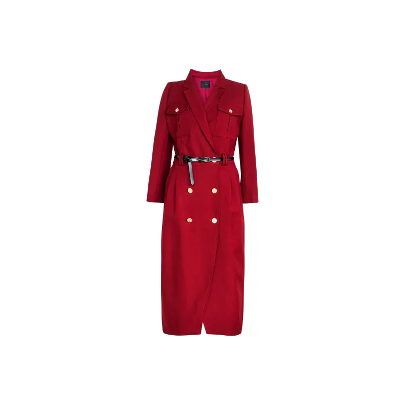 ROEYSHOUSE Long Sleeved Dresses Women's Burgundy-0