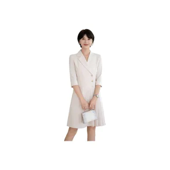 ONE SHALLOW Long Sleeved Dresses Women's Ecru