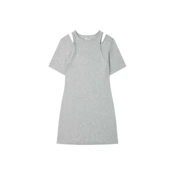 FILA ORIGINALE Short Sleeved Dress Women's Medium Heather Gray
