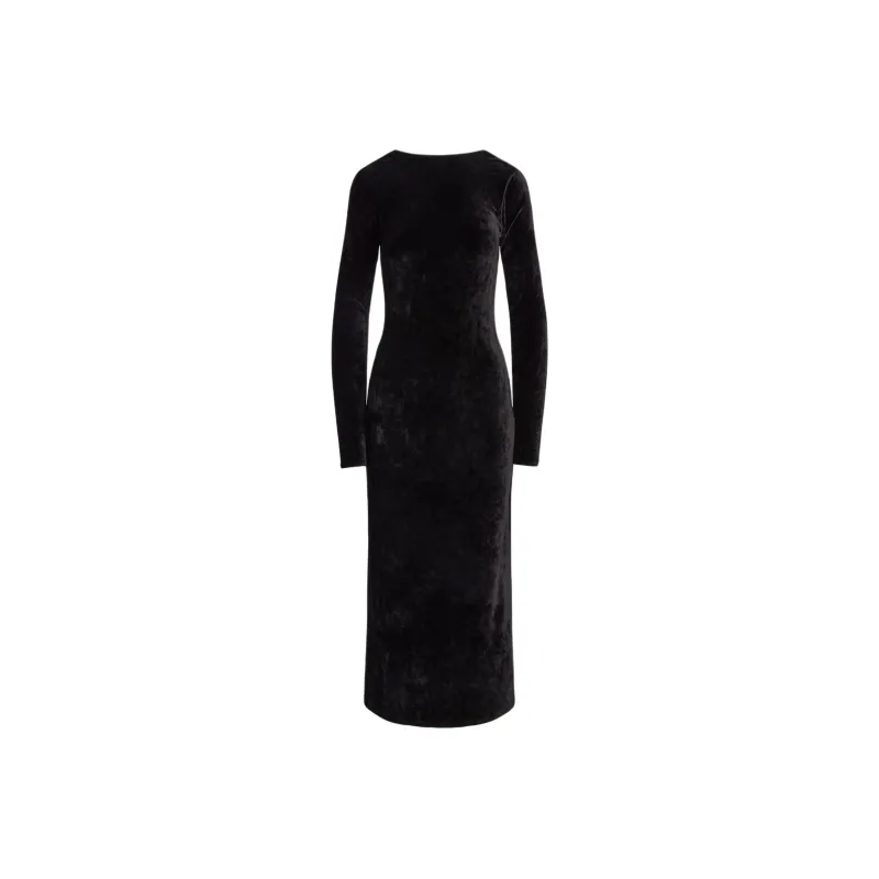 Polo Ralph Lauren Long Sleeve Velvet Dress-0