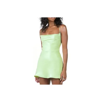 PRINCESS POLLY CELENA MINI DRESS GREEN Slip Dresses Women's GREEN/Green