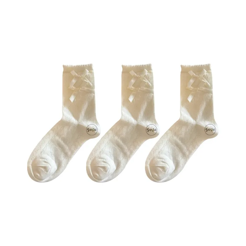 SOIE Mid Calf Socks Women's Combo Set-5