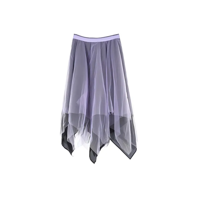 MARC LE BIHAN Casual Long Skirts Women's Black Purple-0