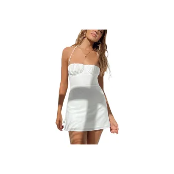 PRINCESS POLLY ACER MINI DRESS Slip Dresses Women's WHITE/White