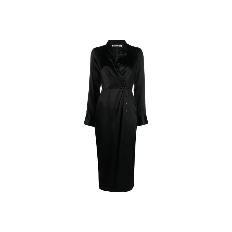 Reformation Long-Sleeved Dresses Women's Black-0