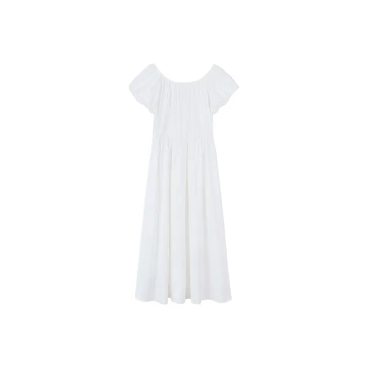 Migu Short Sleeved Dresses Women's White-0
