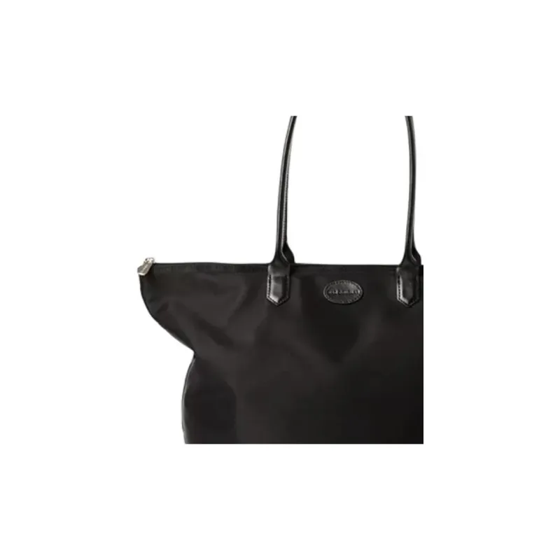 MAC DOUGLAS Nylon Tote Bag, Shopping Bag, Handbag Medium Size Unisex Black-4