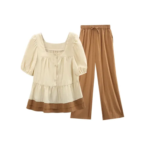 A Paradise For Awakening Casual Suit Women's Coffee