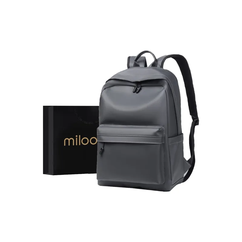 MILOOKY Abrasion Resistant Fabric Laptop Backpack Bag Regular Unisex Black/Gray-3