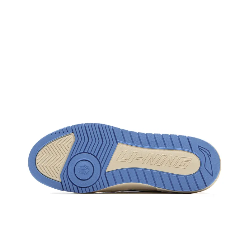 LiNing New Arrival Slip Resistant Cushioning Low Top Skateboard Shoes Unisex Beige Blue-6